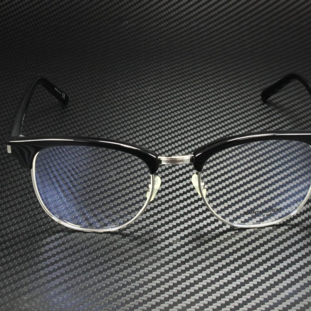 Saint Laurent Men's Shiny Black Eyeglasses! - Picture 2 of 4